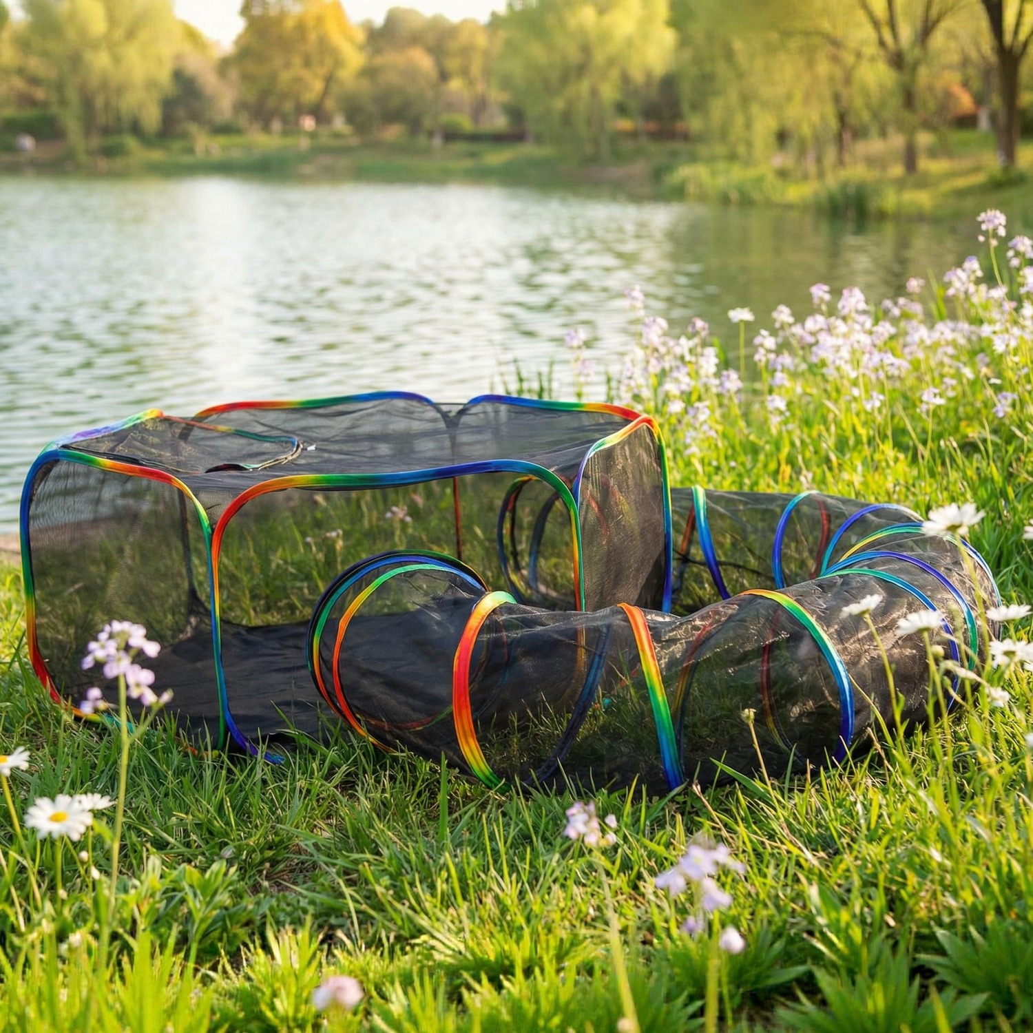 Cat Tent And Tunnel Pop-Up Outdoor Enclosure: image 8