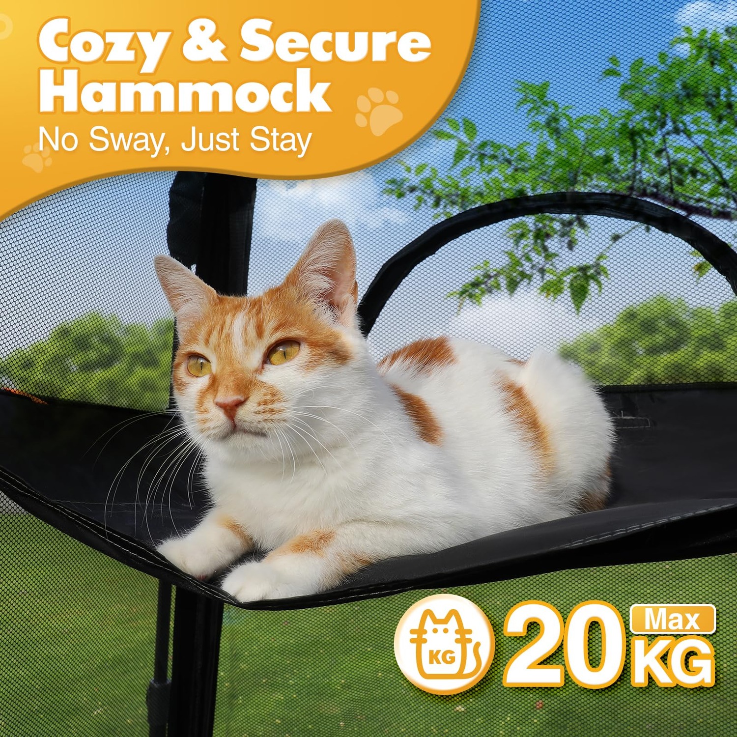Pop-Up Cat Enclosure, Large 3-Tier Outdoor Cat Tent with Carry Bag: image 6