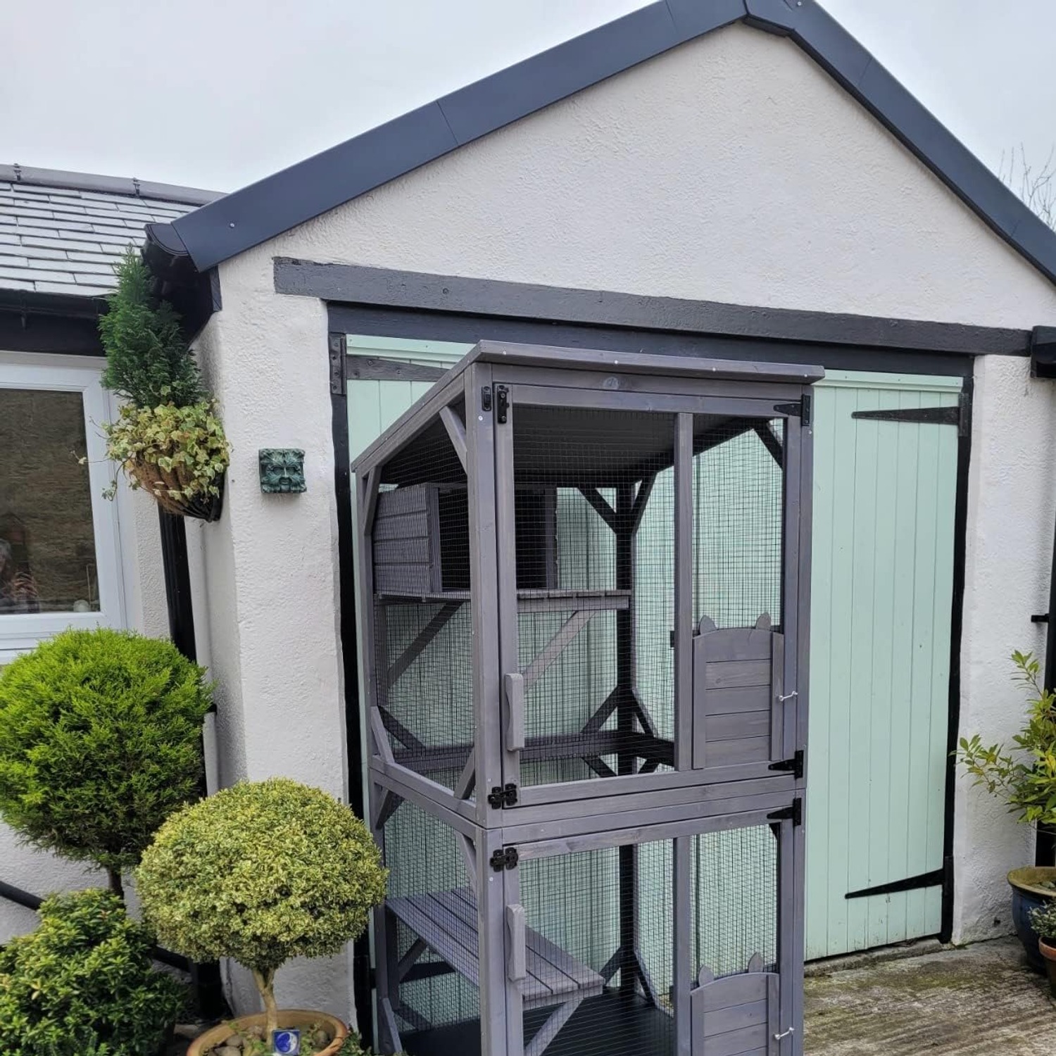 Walk-In Catio Two-Level Outdoor Cat Enclosure with Wheels: image 2